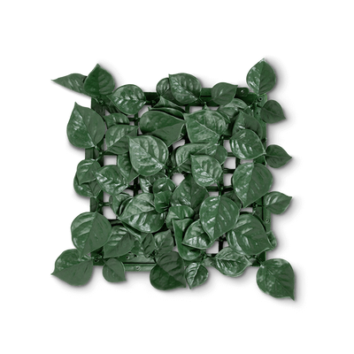 Dark Green Heart Leaf Artificial Hedge