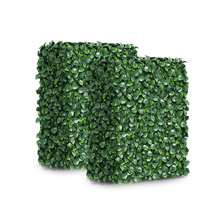 Two-toned Heart Leaf Artificial Hedge topiary